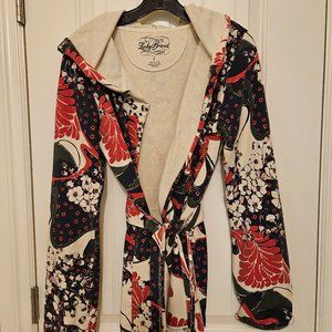 Lucky Brand Floral hooded belted sweatshirt